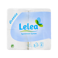 Бумага туалетная `LELEA` 3-х слойная 4 шт