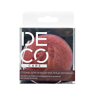 Спонж для очищения лица `DECO.` CARE конжак двухцветный