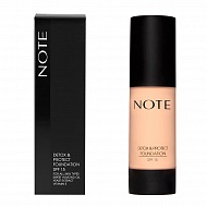 Основа тональная для лица `NOTE` DETOX AND PROTECT FOUNDATION защитная с детокс-эффектом тон 104