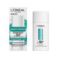 Флюид для лица `LOREAL` BRIGHT REVEAL SPF-50+ ниацинамид + LHA (против пигментации) 50 мл