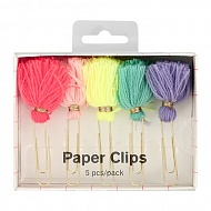 Набор скрепок `FUN` LAMA COLLECTION Neon tassels 5 шт
