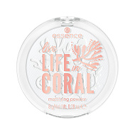 Пудра для лица `ESSENCE` LIVE LIFE IN CORAL матирующая прозрачная тон 01 Smilin` from shore to reef!
