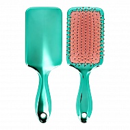 Расческа для волос `LADY PINK` (прямоугольная) зеленая