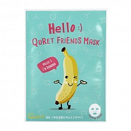 Маска для лица `QURET` HELLO с экстрактом банана (увлажняющая) 25 г