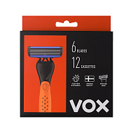 Станок для бритья `VOX` FOR MEN 6 лезвий с 12 сменными кассетами 1 шт