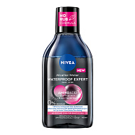 Мицеллярная вода `NIVEA` WATERPROOF EXPERT с комплексом аминокислот и экстрактом черного чая (для стойкого макияжа) 400 мл