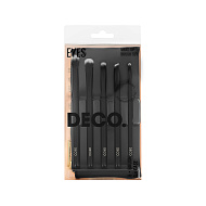 Набор кистей для макияжа глаз `DECO.` в чехле 5 шт
