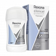 Део-стик `REXONA` CLINICAL PROTECTION без запаха 96ч (гипоаллергенный) 40 мл