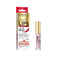 Блеск для губ `EVELINE` OH! MY LIPS для увеличения объема с перцем чили 4,5 мл