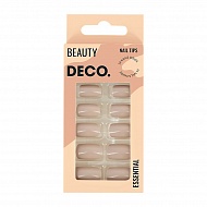 Набор накладных ногтей с клеевыми стикерами `DECO.` ESSENTIAL taupe (24 шт + клеевые стикеры 24 шт)