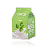 Маска для лица `A`PIEU` Зеленый чай (с молочными протеинами) 21 г