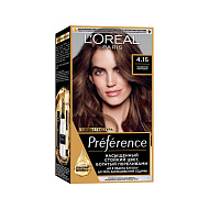 Краска для волос `LOREAL` `PREFERENCE` тон 4.15 Насыщенный каштановый
