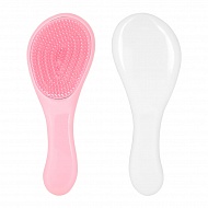 Расческа для волос распутывающая `LADY PINK` с ручкой розовая