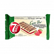 Пирожное бисквитное `7DAYS` CAKE BAR с начинкой клубника и ваниль 30 г