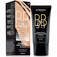 Крем тональный для лица `DEBORAH` BB CREAM 5 IN 1 тон 01 белоснежный