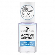 Базовое покрытие для ногтей `ESSENCE` BASE COAT BRIGHTENING active whitener отбеливающее 8 мл
