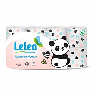 Бумага туалетная `LELEA` 3-х слойная 8 шт