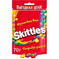 Жевательные конфеты `SKITTLES` фрукты в сахарной глазури 70 г