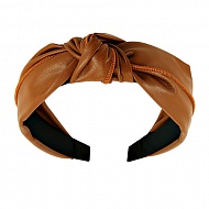 Ободок `LADY PINK` LEATHER wide