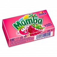 Конфеты жевательные `MAMBA` малина, апельсин 26,5 г