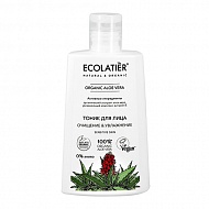 Тоник для лица `ECOLATIER` ORGANIC ALOE VERA очищение и увлажнение (для чувствительной кожи) 250 мл