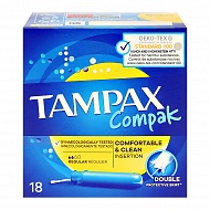 Тампоны с аппликатором `TAMPAX` COMPAK REGULAR 18 шт