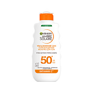 Молочко для тела `GARNIER` AMBRE SOLAIRE Витамин C солнцезащитное SPF 50+ (увлажнение 24ч) 175 мл