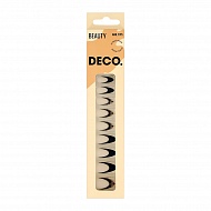Набор накладных ногтей с клеевыми стикерами `DECO.` BEAUTY black love heart (24 шт + клеевые стикеры 24 шт)
