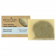Мыло твердое `BOTAVIKOS` Мята перечная и зеленая глина (ручная работа) 100 г