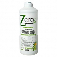 Эко гель для мытья посуды `ZERO` BIO на натуральном огуречном соке с мятой 500 мл