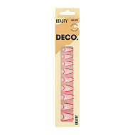 Набор накладных ногтей с клеевыми стикерами `DECO.` BEAUTY pink (24 шт + клеевые стикеры 24 шт)