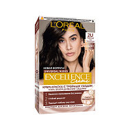Крем-краска для волос `LOREAL` `EXCELLENCE` CREME UNIVERSAL NUDES тон 2U (универсальный очень темно-каштановый)