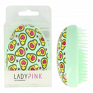 Расческа для волос распутывающая `LADY PINK` с принтом авокадо