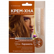 Крем-Хна для волос `ФИТОКОСМЕТИК` с репейным маслом Карамель 50 мл