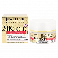 Крем-лифтинг для лица `EVELINE` 24K GOLD мультипитательный 50+ (против морщин) 50 мл