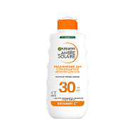 Молочко для тела `GARNIER` AMBRE SOLAIRE Витамин C солнцезащитное SPF 30 (увлажнение 24ч) 175 мл