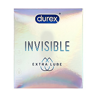 Презервативы `DUREX` Invisible Extra Lube 3 шт