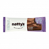 Шоколадный батончик `NATTYS` с арахисовой пастой и какао в молочном шоколаде 45 г