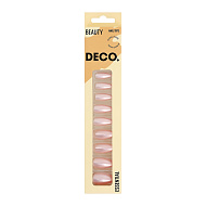 Набор накладных ногтей с клеевыми стикерами `DECO.` ESSENTIAL shiny rose (24 шт + клеевые стикеры 24 шт)