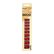 Набор накладных ногтей с клеевыми стикерами `DECO.` CARTOON red (24 шт + клеевые стикеры 24 шт)