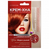 Крем-Хна для волос `ФИТОКОСМЕТИК` с репейным маслом Медно-рыжий 50 мл