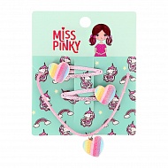 Набор бижутерии `MISS PINKY` (украшение на шею, заколка 2 шт)