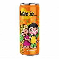 Газированный напиток `LOVE IS…` со вкусом ананаса и апельсина 330 мл