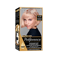 Краска для волос `LOREAL` `PREFERENCE` тон 9.23 Очень светло-русый розово-перламутровый