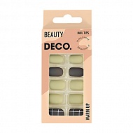 Набор накладных ногтей `DECO.` WARM UP olive (24 шт + клеевые стикеры 24 шт)