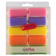 Бигуди поролоновые `LADY PINK` `BASIC` D 30 разноцветные 10 шт