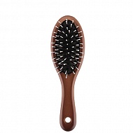 Щетка для волос `LADY PINK` `BASIC` wood массажная с деревянной ручкой малая