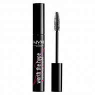 Тушь для ресниц `NYX PROFESSIONAL MAKEUP` WORTH THE HYPE водостойкая (черная)