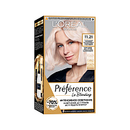 Краска для волос `LOREAL` `PREFERENCE` тон 11.21 (Ультраблонд холодный перламутровый)
