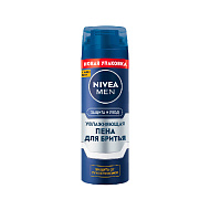 Пена для бритья `NIVEA` `MEN` ЗАЩИТА И УХОД увлажняющая 200 мл